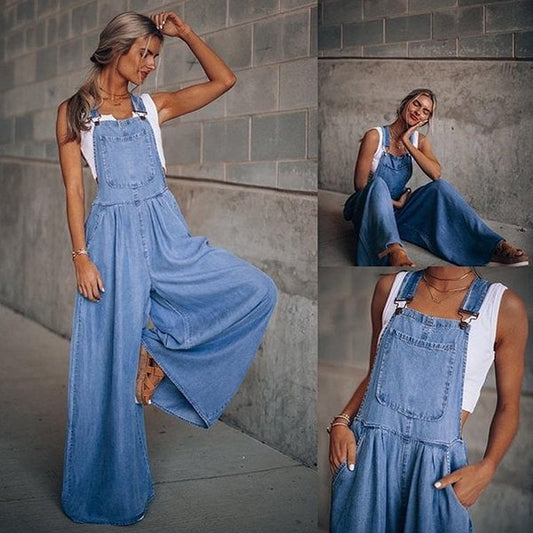 Sanura - Jumpsuit i denim för dame