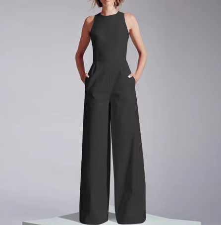 Zelda - Zanzea lång ärmlös jumpsuit för kvinno