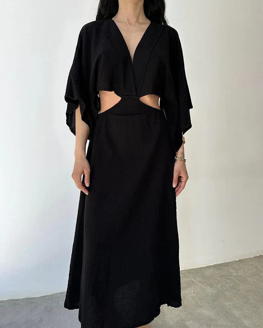 Viola - Trendig klänning i bomull och linn