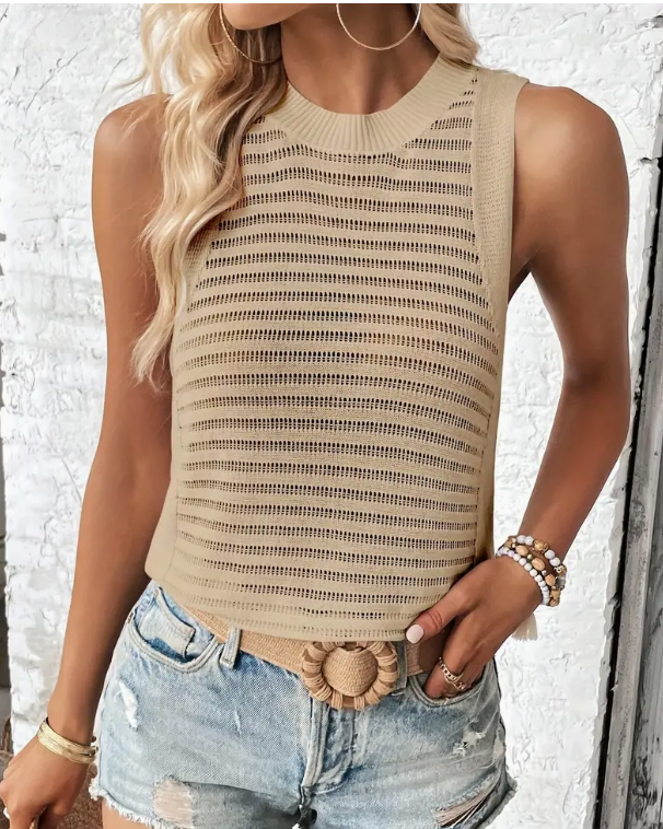 Ricarda - Tank top med rund halsringning