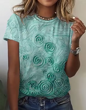 Vivina - Koreanska damer 3d rosblommigt mönste