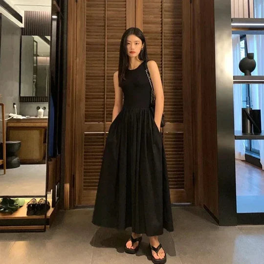 Clara - Elegant svart långklännin