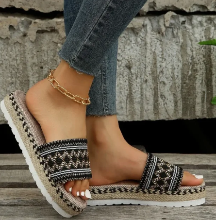 Karin - Sommartofflor för damer utomhus stran