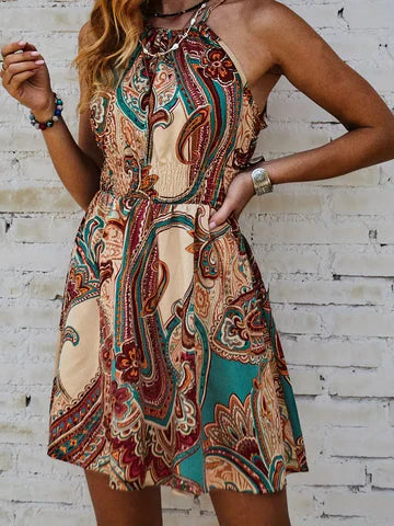 Susan -Mönstrad klänning