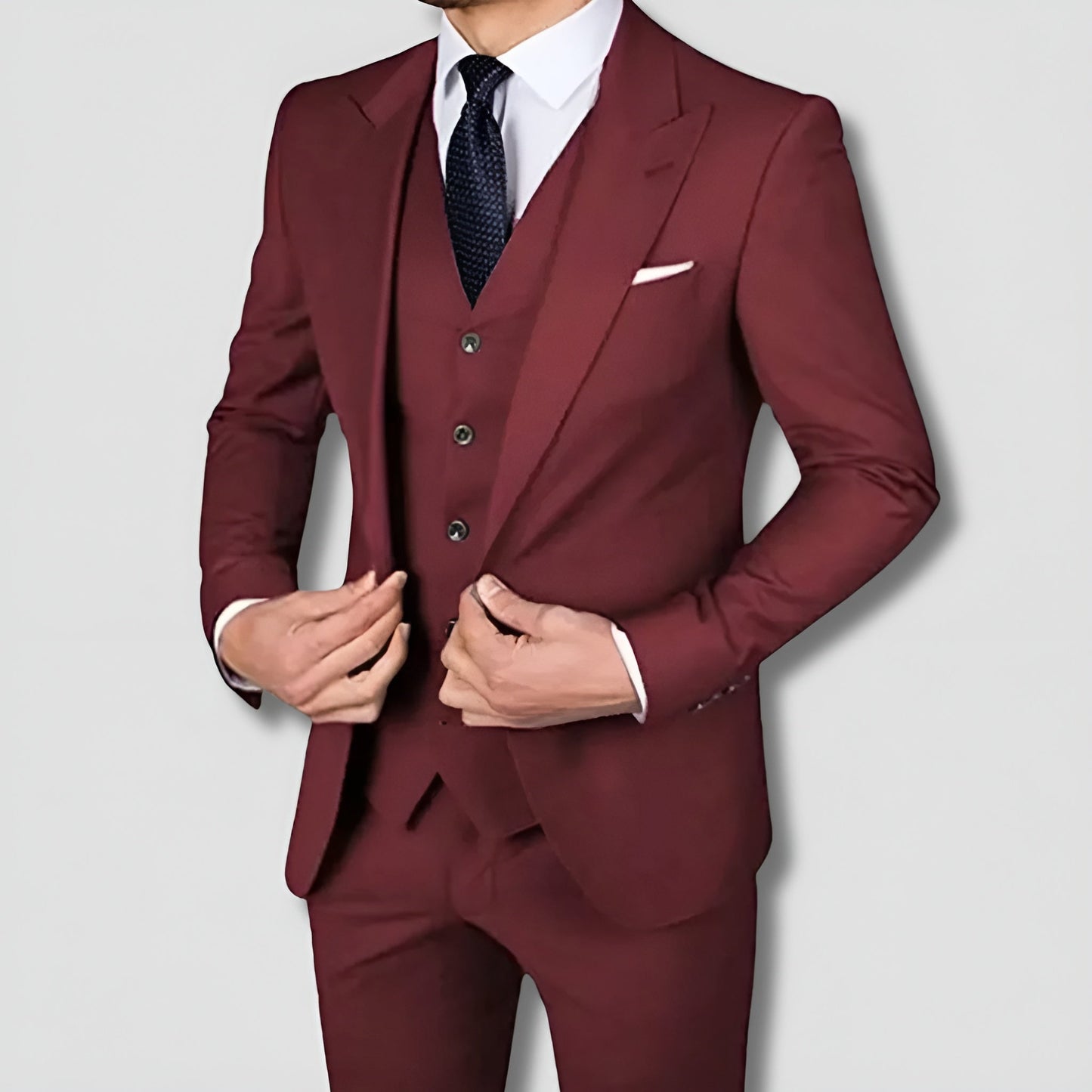Axel | Elegant Tredelad Kostym För Män
