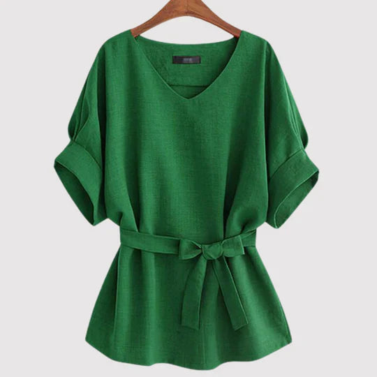 Olivia - Kortärmad lös blu