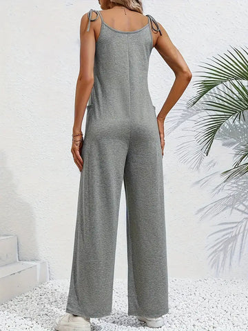 Annie - Stickad ledig jumpsuit