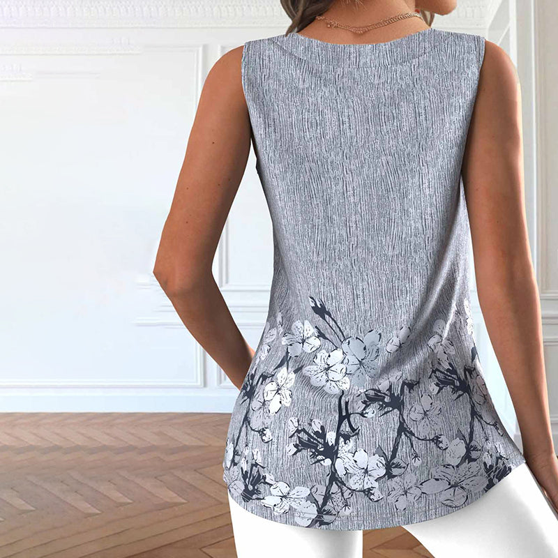 Emma | Vintage linne med blommönster – luftig och stilfull sommardröm