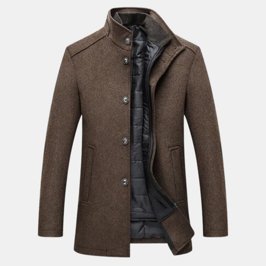 Jack | Klassisk Trenchcoat I Tjock Ull