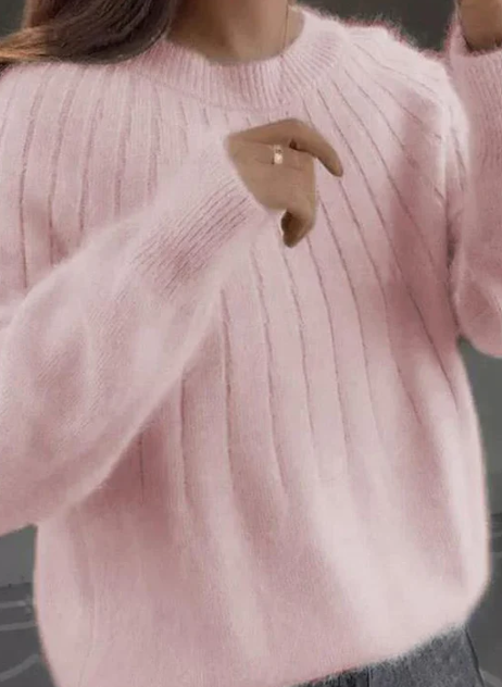 Dollie - Fluffig stickad tröja i kashmir