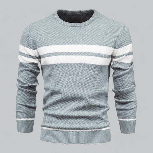 Victor | Stilren och mångsidig stickad herrtröja med O-hals