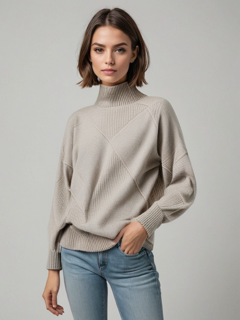 Ella | Lyxig Cashmere Rollkragetröja för Elegans och Komfort