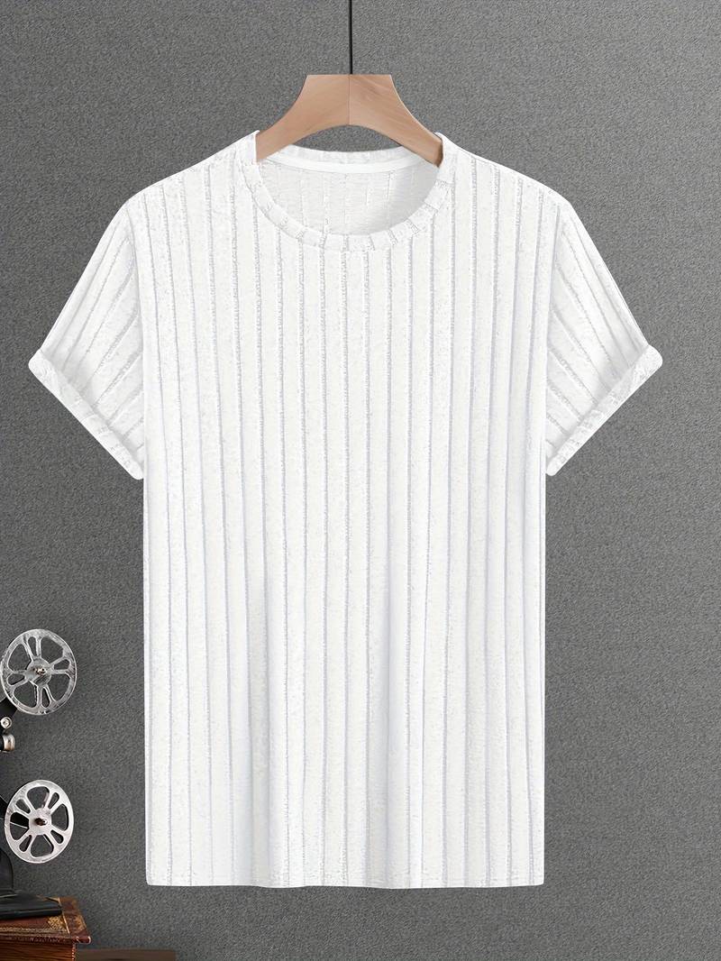 Cherdan | Vikärmad Ribbad Rundhalsad T-shirt