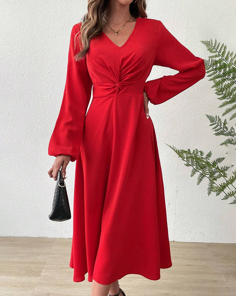 Patricio | Enfärgad Klänning med Slimmad Passform