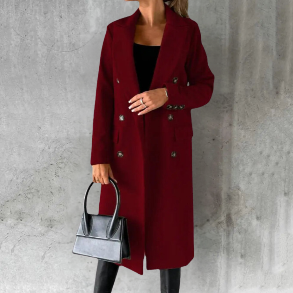 Jennifer | Elegant Lång Kappa för Tidlös Stil och Komfort