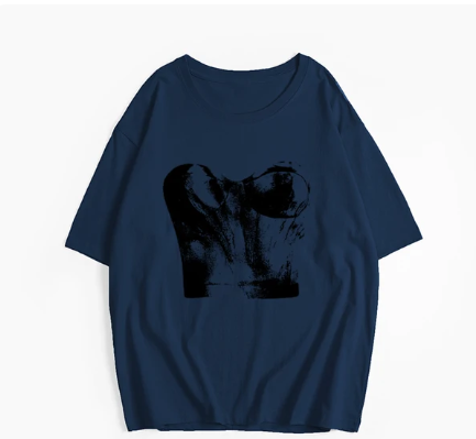 Britta - Hirsionsan Harajuku T-shirt med grafiskt tryc