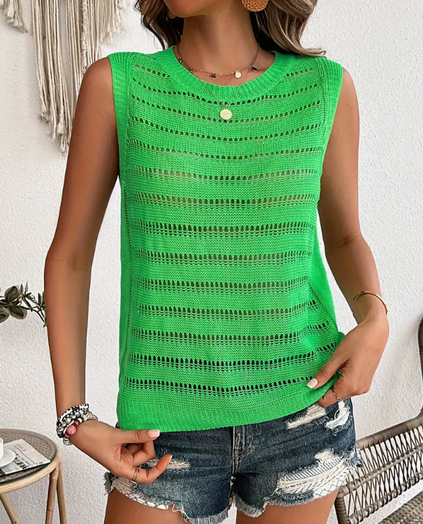 Ricarda - Tank top med rund halsringning