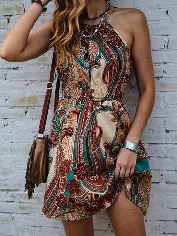 Susan -Mönstrad klänning