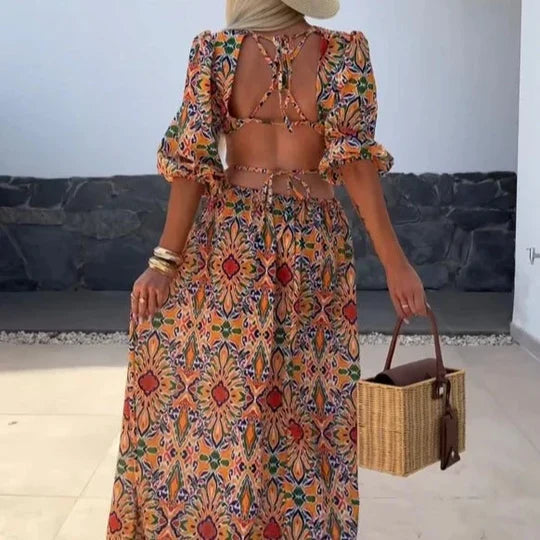 Eleanor - Elegant klänning med tryck