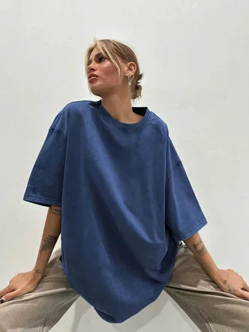 Adah - Retro T-shirt i bomull