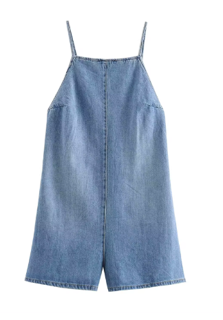 Viktoria - Jumpsuit med hängslen i denim