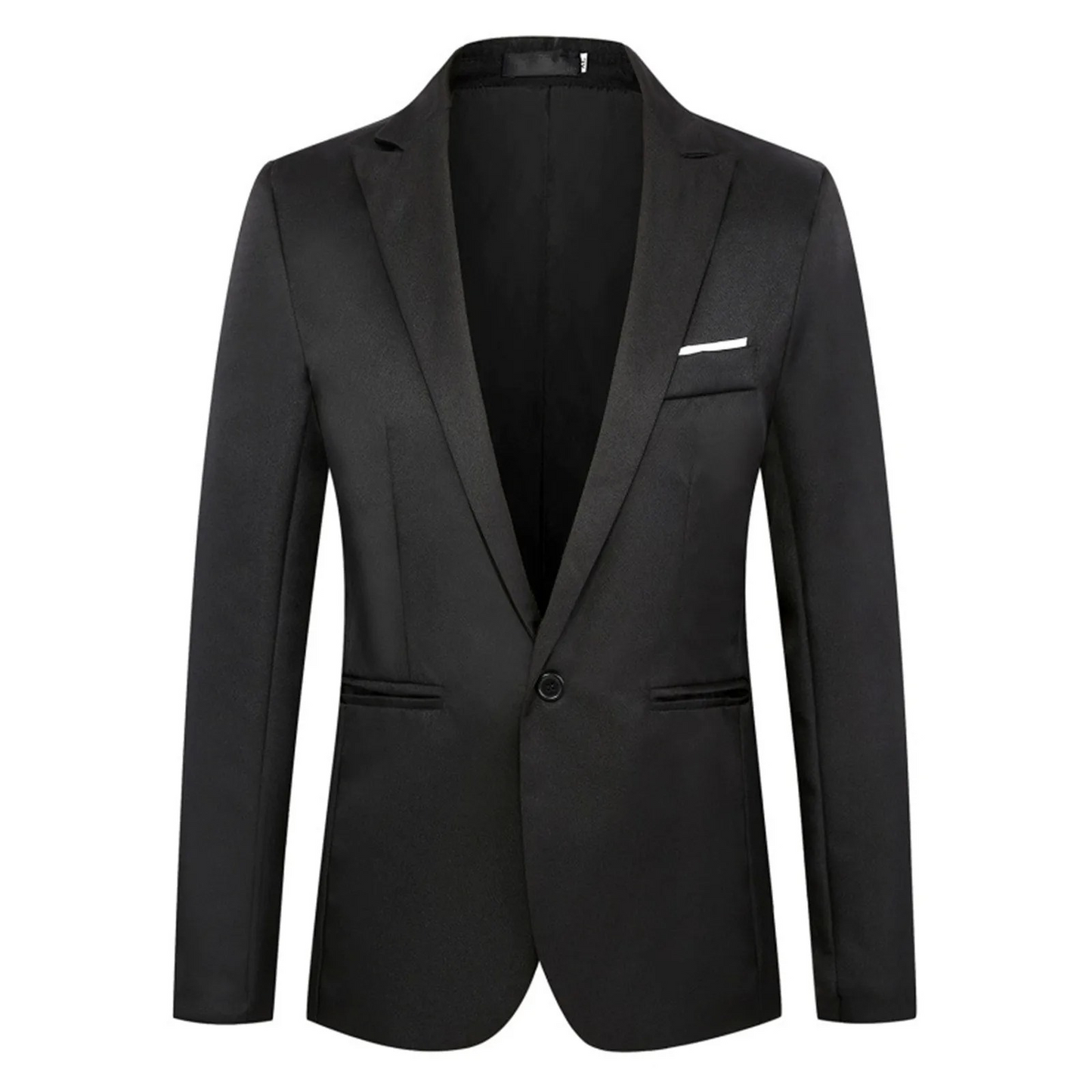 Leonardo | Slim Fit Satinblazer Med En Knapp För Herr