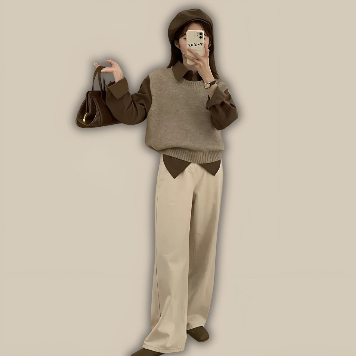 Astrid | Trendig Stickad Väst med Modern Touch