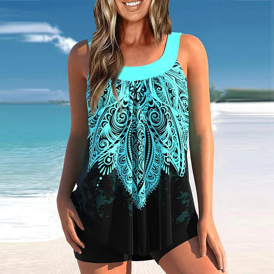 Naisha -Sexigt bikini- och toppset i smal passform med tryckt camisole