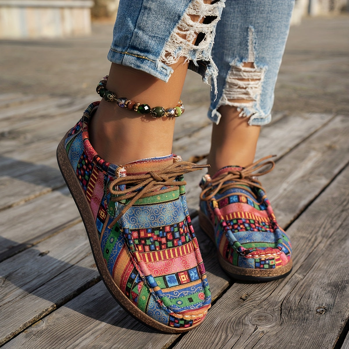 Freja | Färgglada Retro Damskor