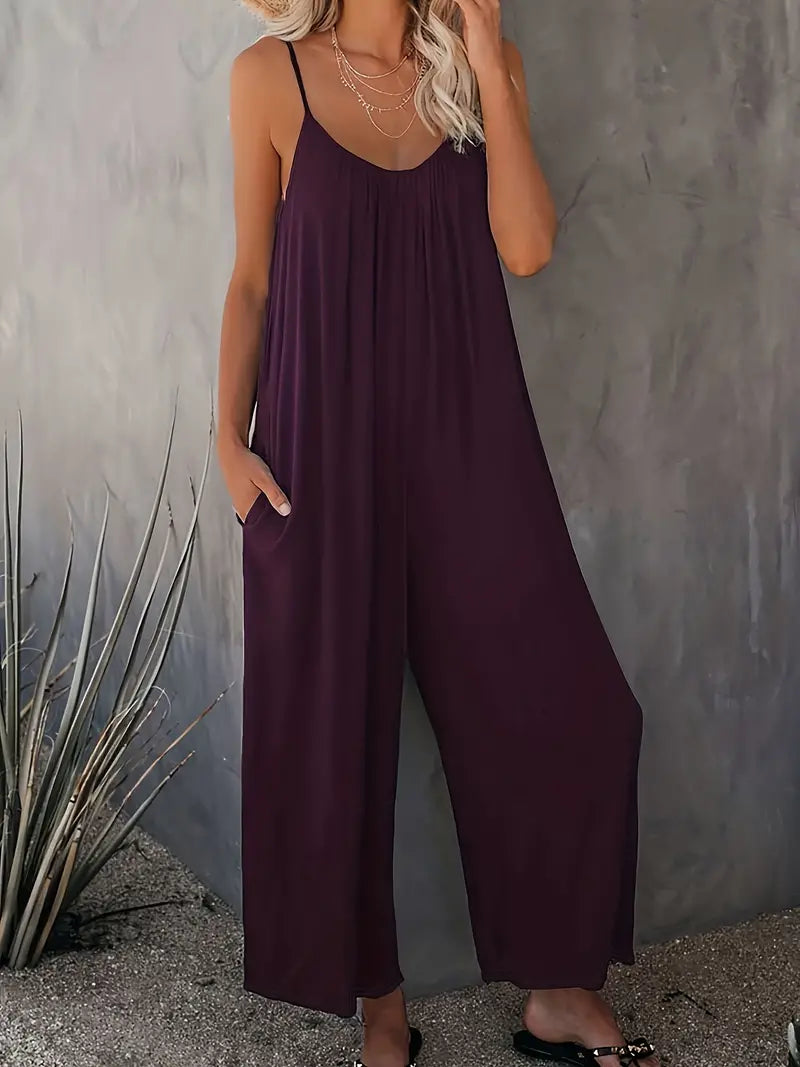 Charm – Avslappnad boho-jumpsuit med vida ben