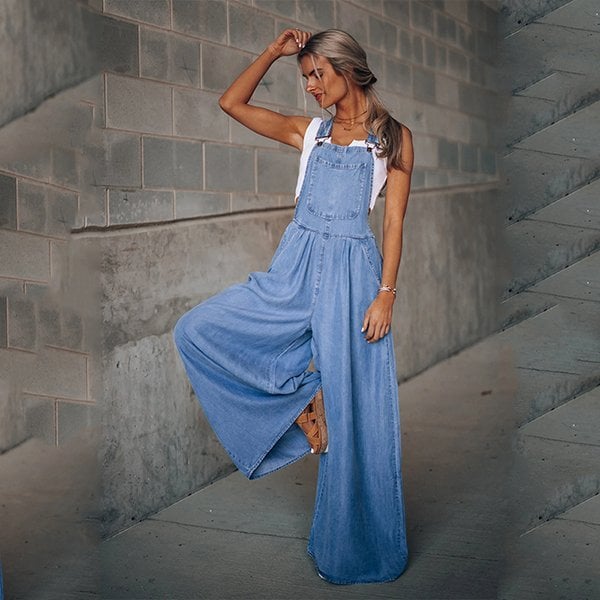 Sanura - Jumpsuit i denim för dame
