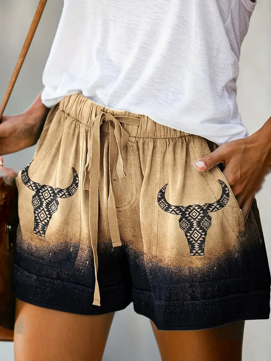 Celine -Strandshorts sommar hög midja