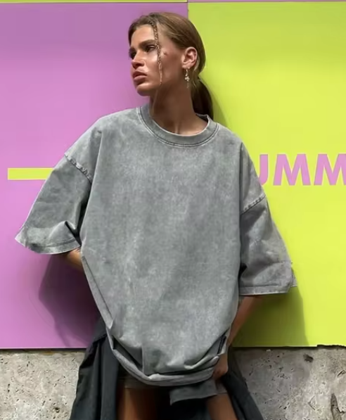 Reinhilde - Retro T-Shirt i bomull Ladies Vintage