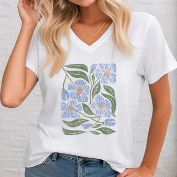 Florence - Vintage blommiga skjortor för kvinno