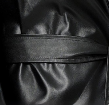 Lorenzo | Lång Trenchcoat I Svart Ekoläder