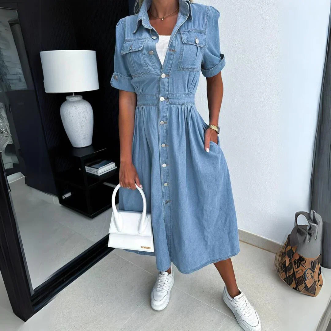 Lara – Midiklänning i denim