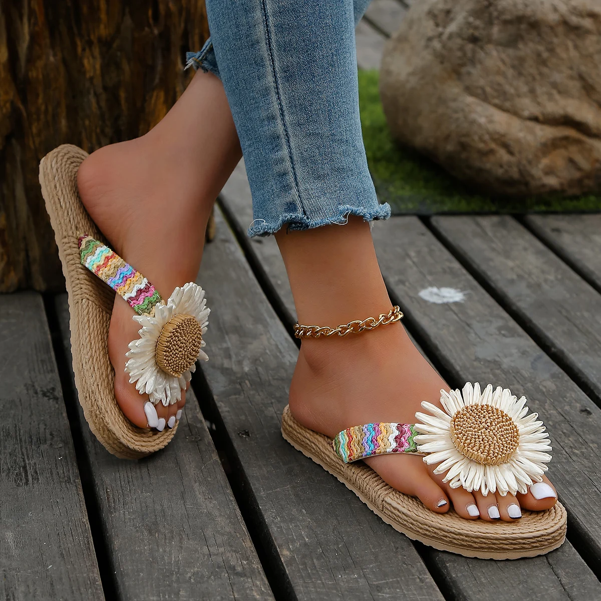 Jennie - Linne Sunflower Anti-Slip Flip Flops