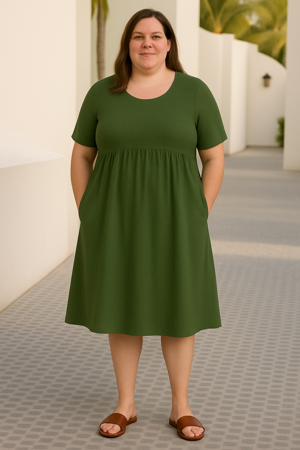 Deauville | Ljus Sommarklänning Med Smickrande Silhuett