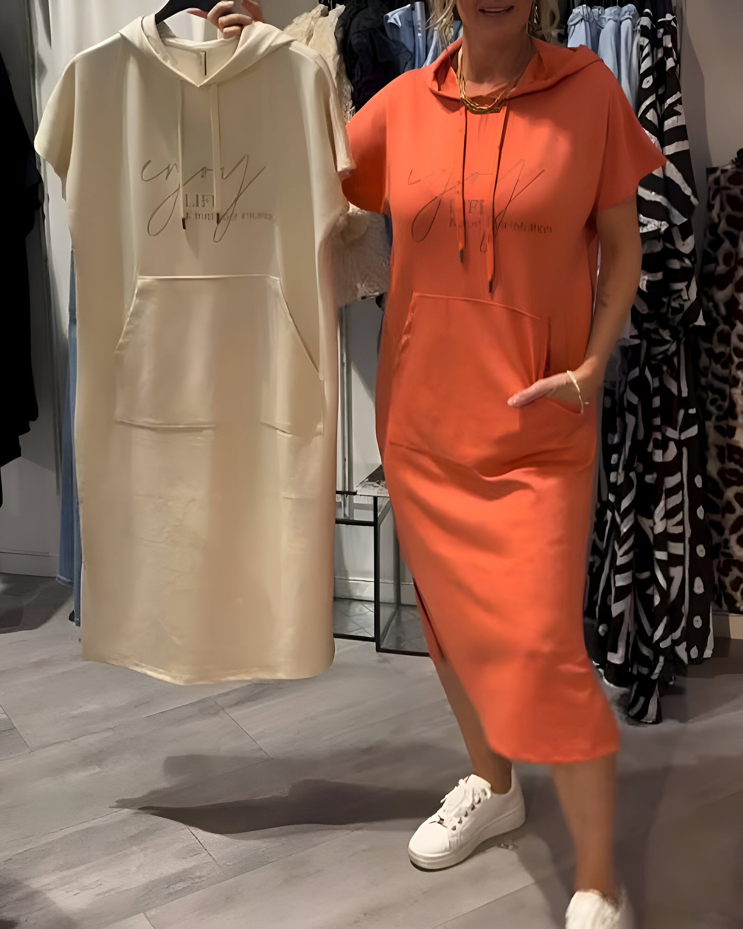 Renée | Mysig Och Avslappnad Hoodieklänning För Alla Tillfällen