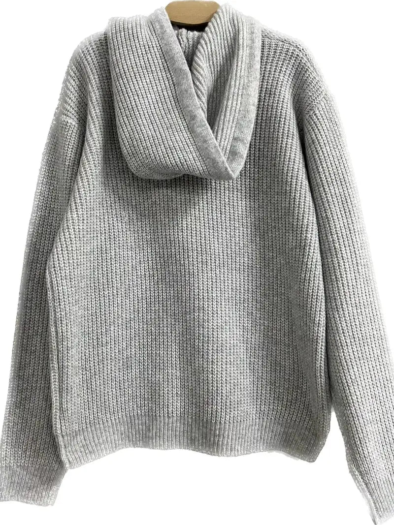 Michi - Enkel stil Trendigt randig stickad tröja