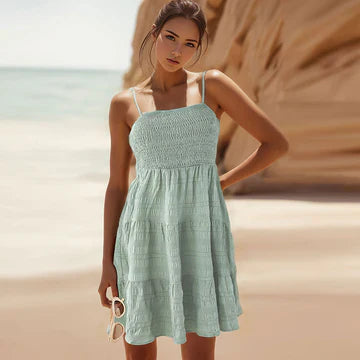 Trisha - Avslappnad miniklänning för stranden