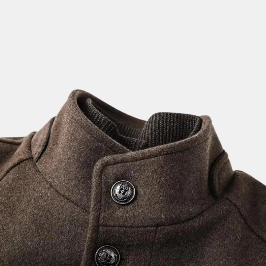 Jack | Klassisk Trenchcoat I Tjock Ull