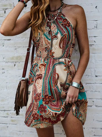 Susan -Mönstrad klänning