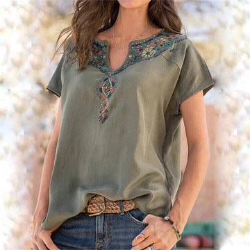 Georgia - Blommig boho-blus