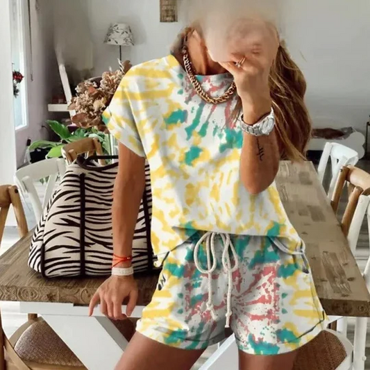 Evelyn - Tie Dye 2-delade outfitset för kvinno
