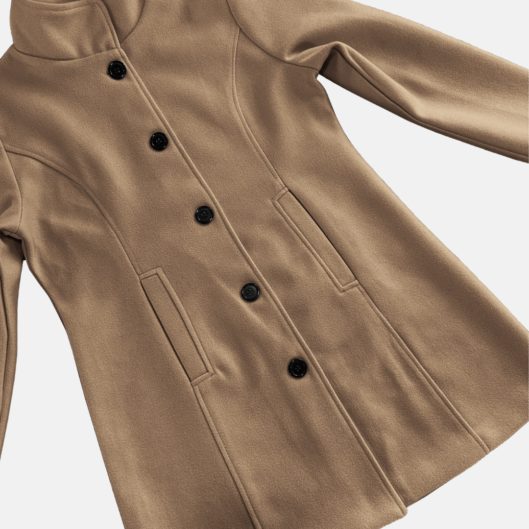 Signe | Enkelknäppt Kappa Med Rak Passform För Damer