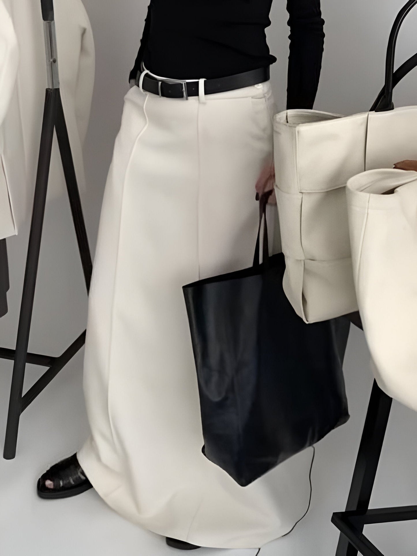 Nadja | Office Lady Formell lång kjol med hög midja för kvinnor