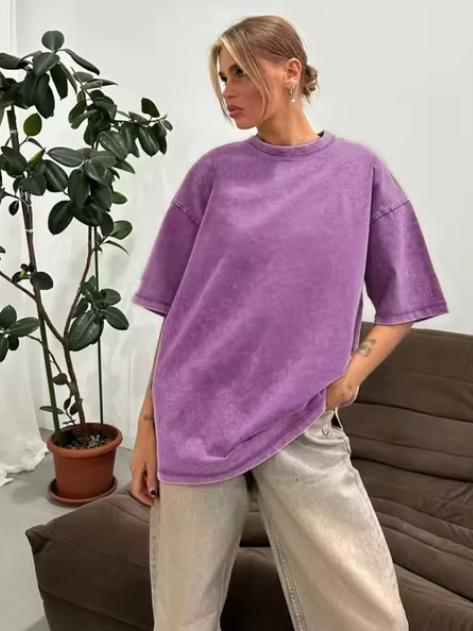 Reinhilde - Retro T-Shirt i bomull Ladies Vintage