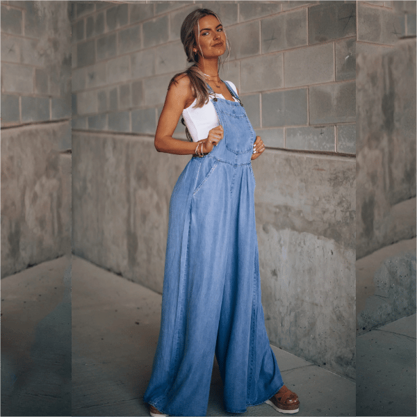 Sanura - Jumpsuit i denim för dame