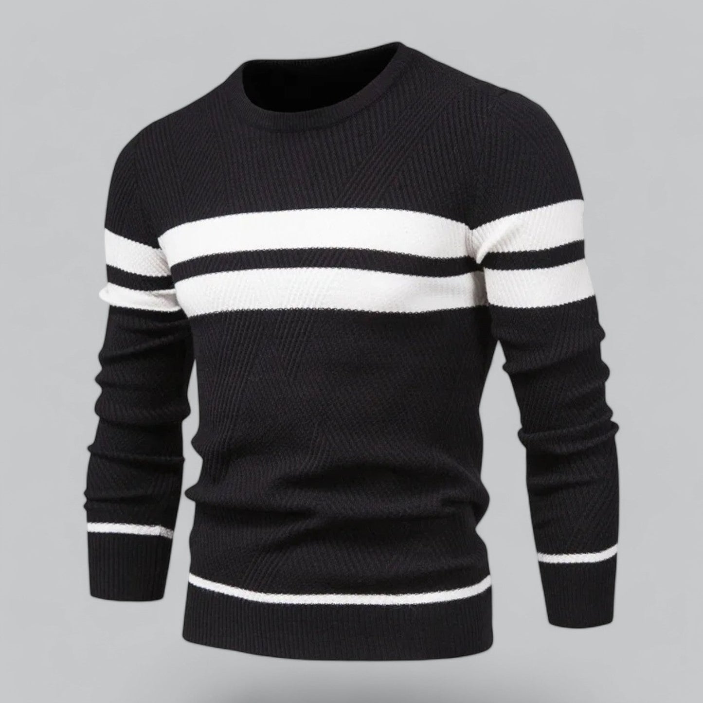 Victor | Stilren och mångsidig stickad herrtröja med O-hals